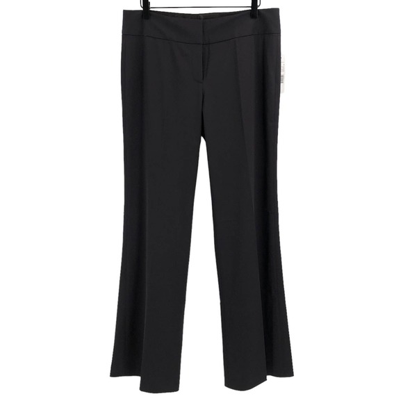 Elie Tahari NEW Womens Size 8 Wool Blend Eileen Trouser Black Pants Flat Front - Picture 1 of 7
